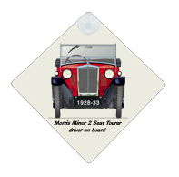 Morris Minor 2 Seat Tourer 1928-33 Car Window Hanging Sign